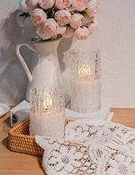 glass candle wax